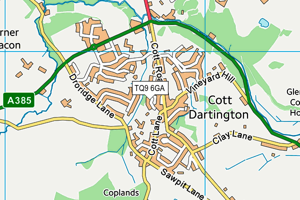 TQ9 6GA map - OS VectorMap District (Ordnance Survey) TQ9 6GA map - OS VectorMap District (Ordnance Survey)
