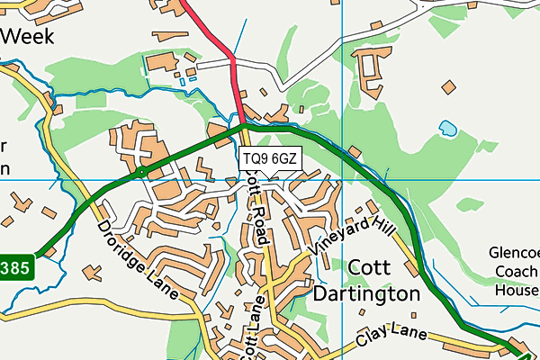 TQ9 6GZ map - OS VectorMap District (Ordnance Survey) TQ9 6GZ map - OS VectorMap District (Ordnance Survey)