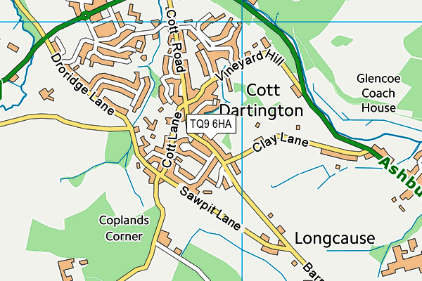 TQ9 6HA map - OS VectorMap District (Ordnance Survey) TQ9 6HA map - OS VectorMap District (Ordnance Survey)