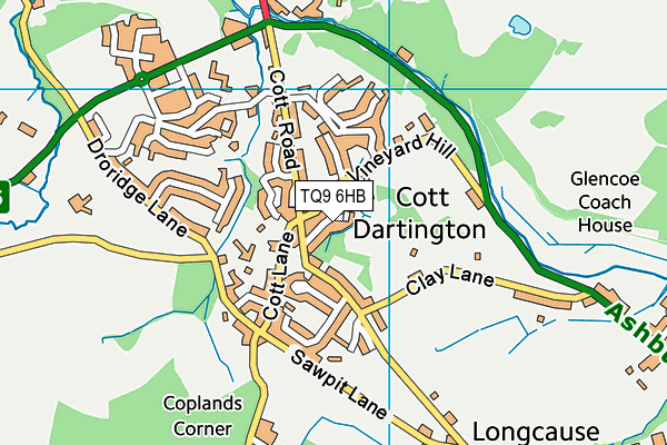 TQ9 6HB map - OS VectorMap District (Ordnance Survey) TQ9 6HB map - OS VectorMap District (Ordnance Survey)
