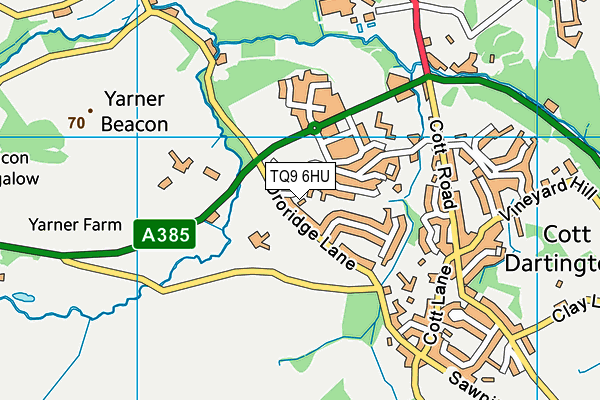 TQ9 6HU map - OS VectorMap District (Ordnance Survey) TQ9 6HU map - OS VectorMap District (Ordnance Survey)
