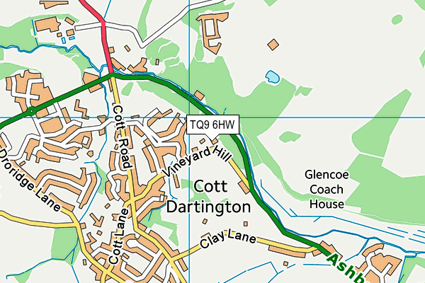 TQ9 6HW map - OS VectorMap District (Ordnance Survey)
