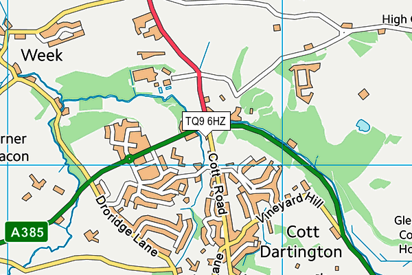 TQ9 6HZ map - OS VectorMap District (Ordnance Survey) TQ9 6HZ map - OS VectorMap District (Ordnance Survey)