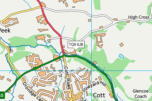 TQ9 6JB map - OS VectorMap District (Ordnance Survey) TQ9 6JB map - OS VectorMap District (Ordnance Survey)