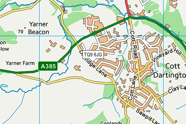 TQ9 6JG map - OS VectorMap District (Ordnance Survey) TQ9 6JG map - OS VectorMap District (Ordnance Survey)
