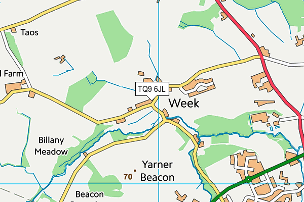 TQ9 6JL map - OS VectorMap District (Ordnance Survey) TQ9 6JL map - OS VectorMap District (Ordnance Survey)