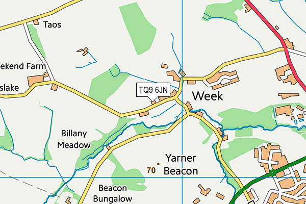 TQ9 6JN map - OS VectorMap District (Ordnance Survey) TQ9 6JN map - OS VectorMap District (Ordnance Survey)