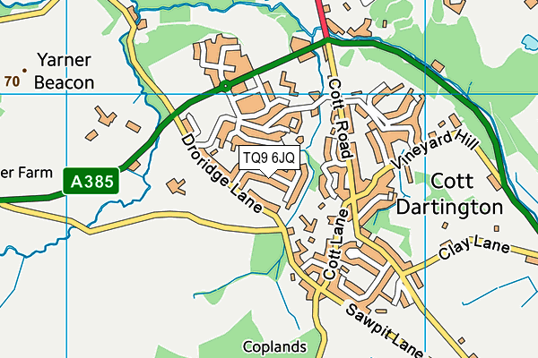 TQ9 6JQ map - OS VectorMap District (Ordnance Survey)