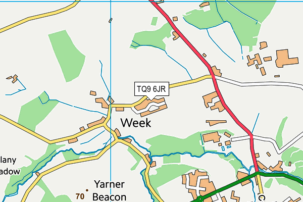 TQ9 6JR map - OS VectorMap District (Ordnance Survey) TQ9 6JR map - OS VectorMap District (Ordnance Survey)