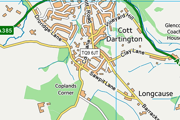 TQ9 6JT map - OS VectorMap District (Ordnance Survey)