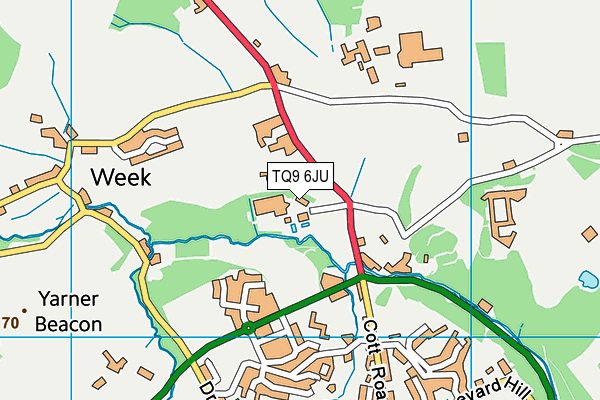 TQ9 6JU map - OS VectorMap District (Ordnance Survey)