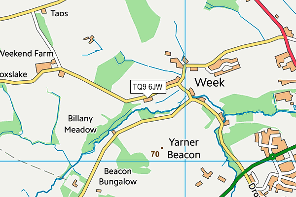 TQ9 6JW map - OS VectorMap District (Ordnance Survey) TQ9 6JW map - OS VectorMap District (Ordnance Survey)