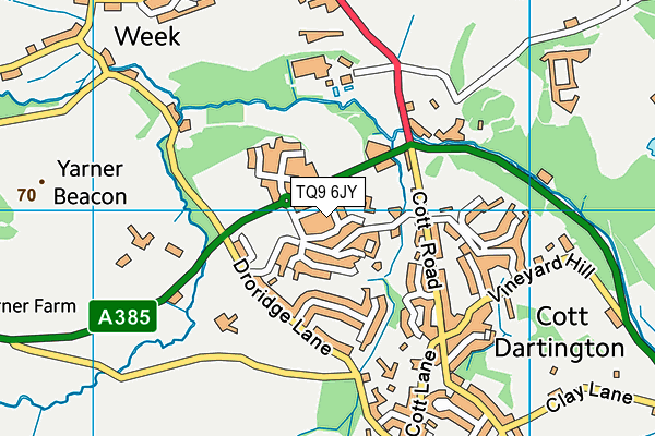 TQ9 6JY map - OS VectorMap District (Ordnance Survey)