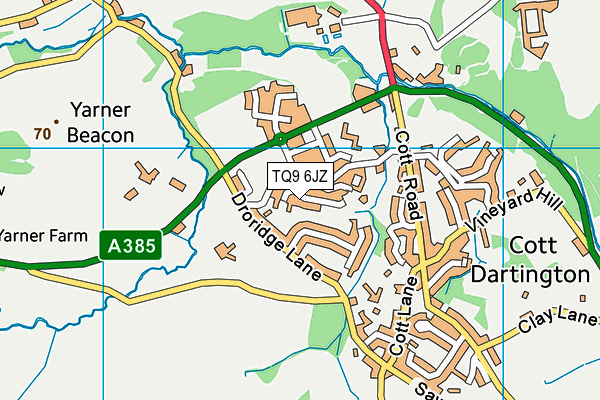 TQ9 6JZ map - OS VectorMap District (Ordnance Survey) TQ9 6JZ map - OS VectorMap District (Ordnance Survey)