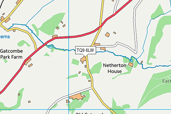 TQ9 6LW map - OS VectorMap District (Ordnance Survey)