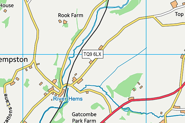 TQ9 6LX map - OS VectorMap District (Ordnance Survey) TQ9 6LX map - OS VectorMap District (Ordnance Survey)