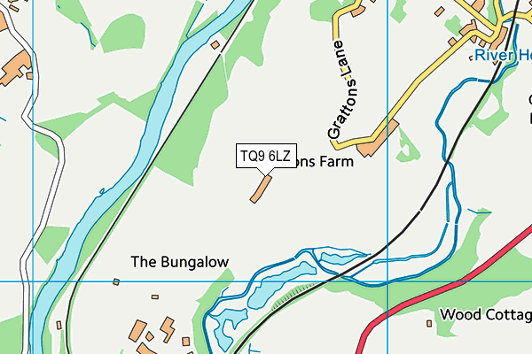 TQ9 6LZ map - OS VectorMap District (Ordnance Survey) TQ9 6LZ map - OS VectorMap District (Ordnance Survey)