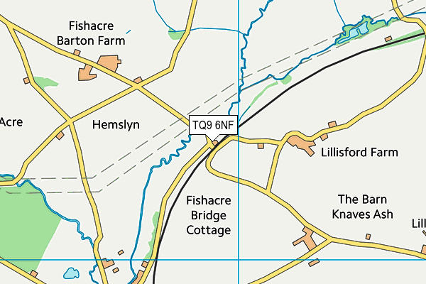 TQ9 6NF map - OS VectorMap District (Ordnance Survey) TQ9 6NF map - OS VectorMap District (Ordnance Survey)