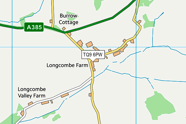 TQ9 6PW map - OS VectorMap District (Ordnance Survey) TQ9 6PW map - OS VectorMap District (Ordnance Survey)