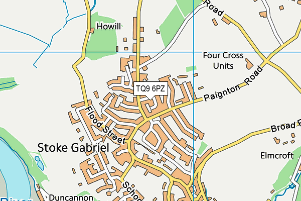 TQ9 6PZ map - OS VectorMap District (Ordnance Survey)
