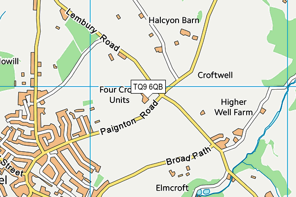 TQ9 6QB map - OS VectorMap District (Ordnance Survey) TQ9 6QB map - OS VectorMap District (Ordnance Survey)
