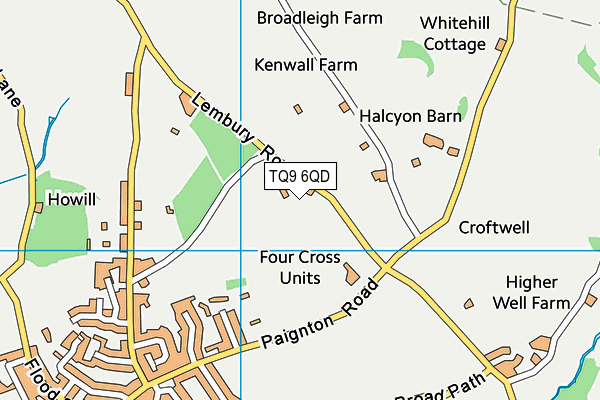 TQ9 6QD map - OS VectorMap District (Ordnance Survey) TQ9 6QD map - OS VectorMap District (Ordnance Survey)