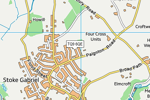 TQ9 6QE map - OS VectorMap District (Ordnance Survey) TQ9 6QE map - OS VectorMap District (Ordnance Survey)