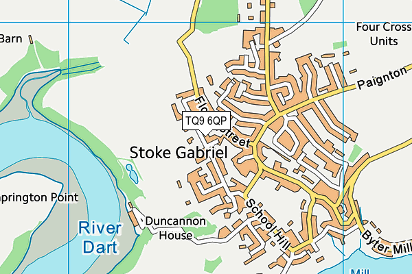 TQ9 6QP map - OS VectorMap District (Ordnance Survey)