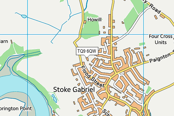 TQ9 6QW map - OS VectorMap District (Ordnance Survey)