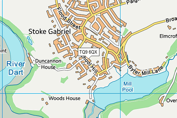 TQ9 6QX map - OS VectorMap District (Ordnance Survey) TQ9 6QX map - OS VectorMap District (Ordnance Survey)