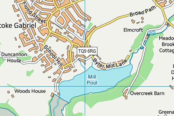 TQ9 6RG map - OS VectorMap District (Ordnance Survey) TQ9 6RG map - OS VectorMap District (Ordnance Survey)