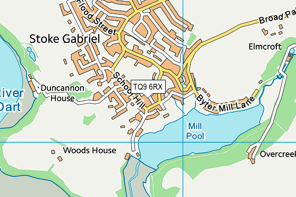 TQ9 6RX map - OS VectorMap District (Ordnance Survey) TQ9 6RX map - OS VectorMap District (Ordnance Survey)