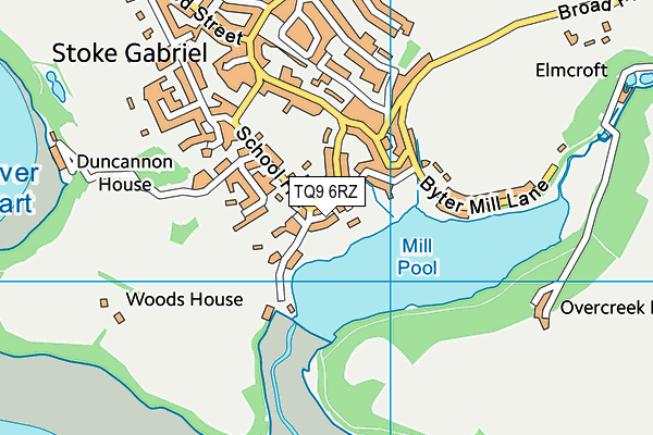 TQ9 6RZ map - OS VectorMap District (Ordnance Survey) TQ9 6RZ map - OS VectorMap District (Ordnance Survey)