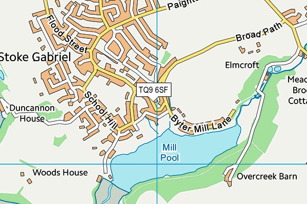 TQ9 6SF map - OS VectorMap District (Ordnance Survey) TQ9 6SF map - OS VectorMap District (Ordnance Survey)