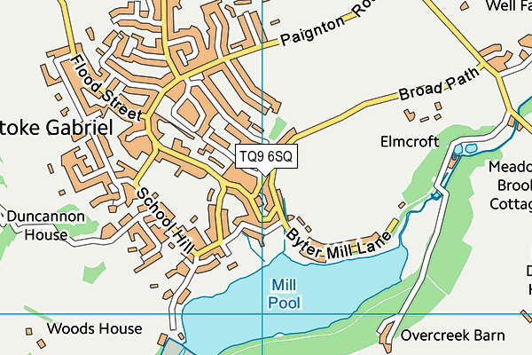 TQ9 6SQ map - OS VectorMap District (Ordnance Survey) TQ9 6SQ map - OS VectorMap District (Ordnance Survey)