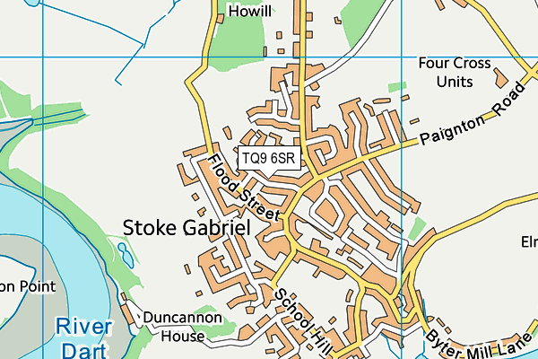 TQ9 6SR map - OS VectorMap District (Ordnance Survey)