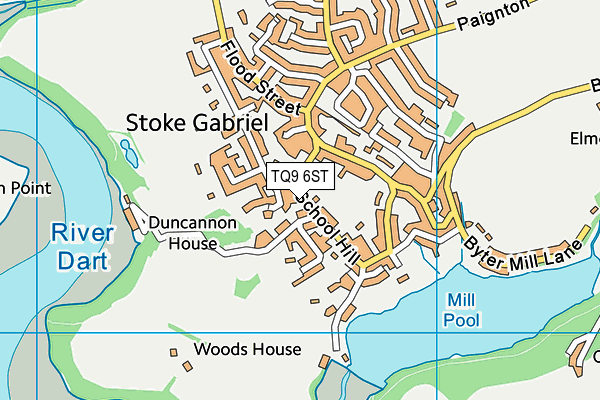 TQ9 6ST map - OS VectorMap District (Ordnance Survey) TQ9 6ST map - OS VectorMap District (Ordnance Survey)