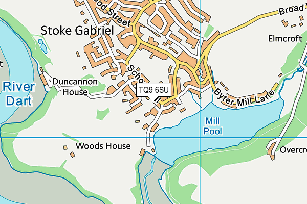 TQ9 6SU map - OS VectorMap District (Ordnance Survey)