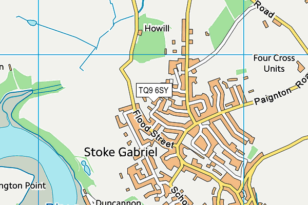 TQ9 6SY map - OS VectorMap District (Ordnance Survey)