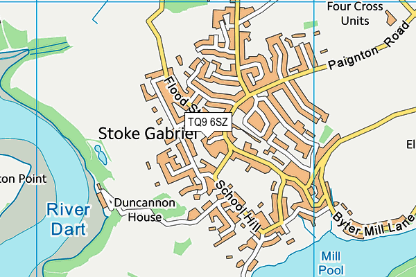 TQ9 6SZ map - OS VectorMap District (Ordnance Survey) TQ9 6SZ map - OS VectorMap District (Ordnance Survey)
