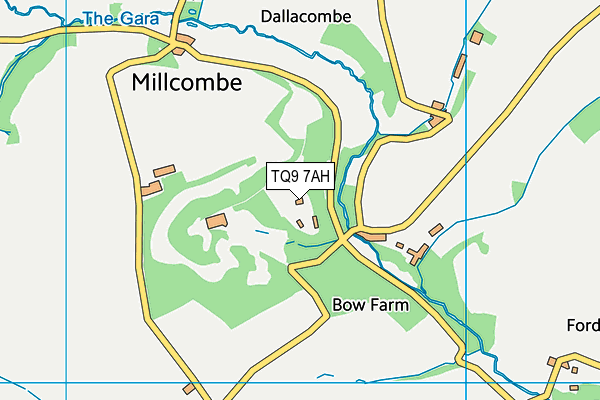 TQ9 7AH map - OS VectorMap District (Ordnance Survey) TQ9 7AH map - OS VectorMap District (Ordnance Survey)