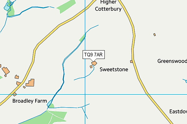 TQ9 7AR map - OS VectorMap District (Ordnance Survey) TQ9 7AR map - OS VectorMap District (Ordnance Survey)