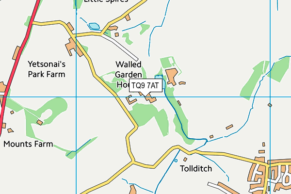 TQ9 7AT map - OS VectorMap District (Ordnance Survey) TQ9 7AT map - OS VectorMap District (Ordnance Survey)
