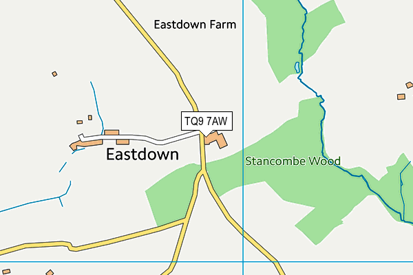 TQ9 7AW map - OS VectorMap District (Ordnance Survey) TQ9 7AW map - OS VectorMap District (Ordnance Survey)