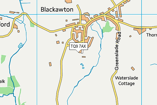 TQ9 7AX map - OS VectorMap District (Ordnance Survey) TQ9 7AX map - OS VectorMap District (Ordnance Survey)