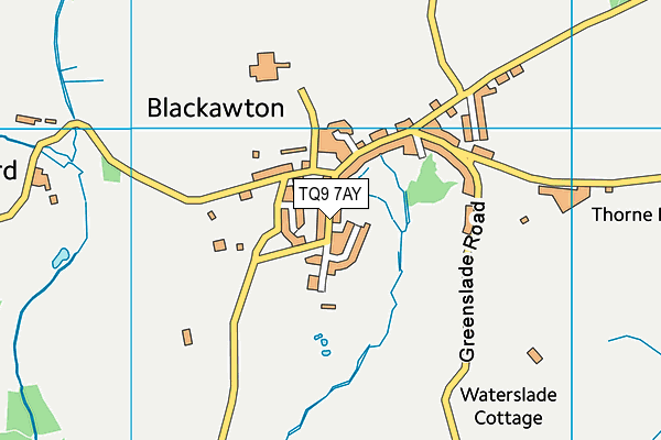 TQ9 7AY map - OS VectorMap District (Ordnance Survey) TQ9 7AY map - OS VectorMap District (Ordnance Survey)
