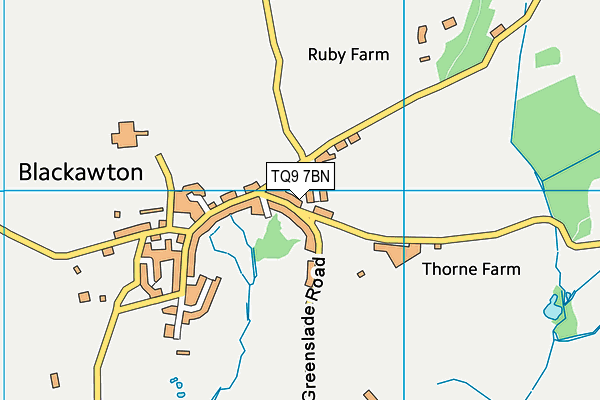 TQ9 7BN map - OS VectorMap District (Ordnance Survey) TQ9 7BN map - OS VectorMap District (Ordnance Survey)
