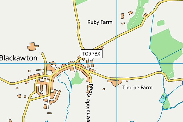TQ9 7BX map - OS VectorMap District (Ordnance Survey) TQ9 7BX map - OS VectorMap District (Ordnance Survey)