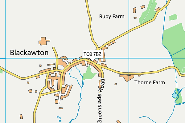 TQ9 7BZ map - OS VectorMap District (Ordnance Survey) TQ9 7BZ map - OS VectorMap District (Ordnance Survey)