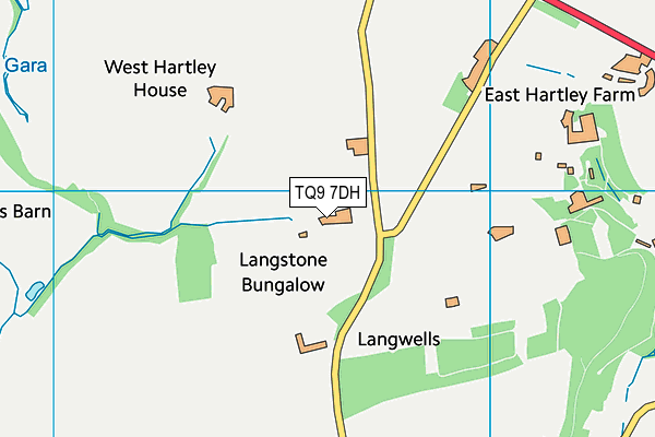TQ9 7DH map - OS VectorMap District (Ordnance Survey) TQ9 7DH map - OS VectorMap District (Ordnance Survey)